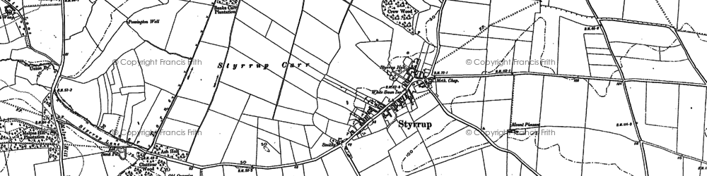 Old map of Styrrup in 1897