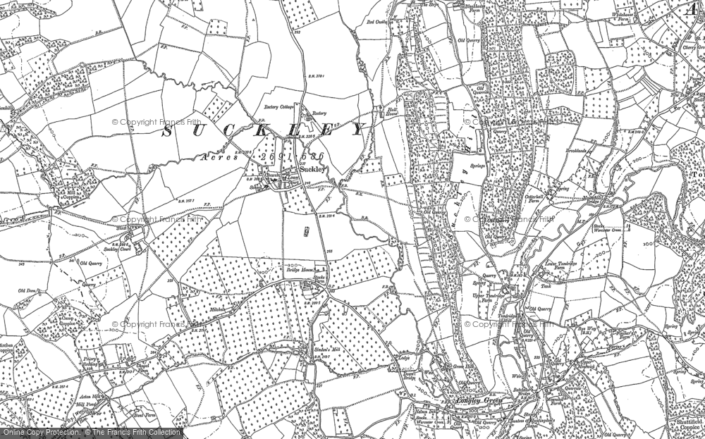 Old Map of Suckley, 1885 - 1903 in 1885