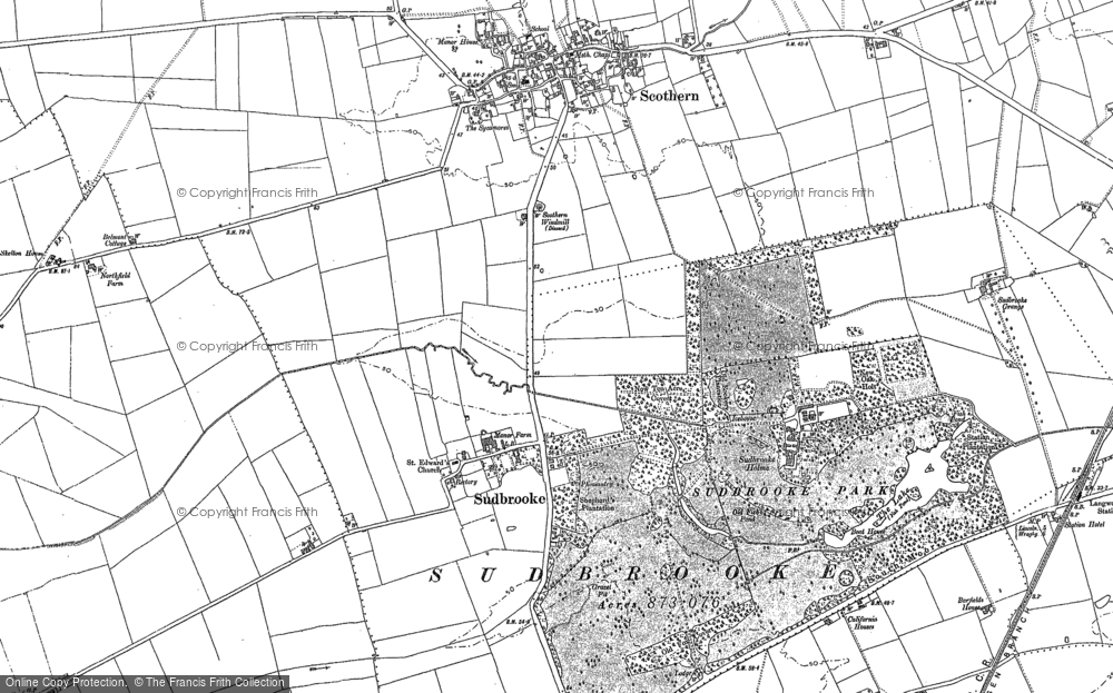 Old Map of Sudbrooke, 1886 in 1886