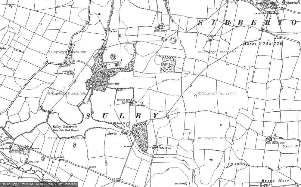 Old Map of Sulby Covert, 1899 in 1899