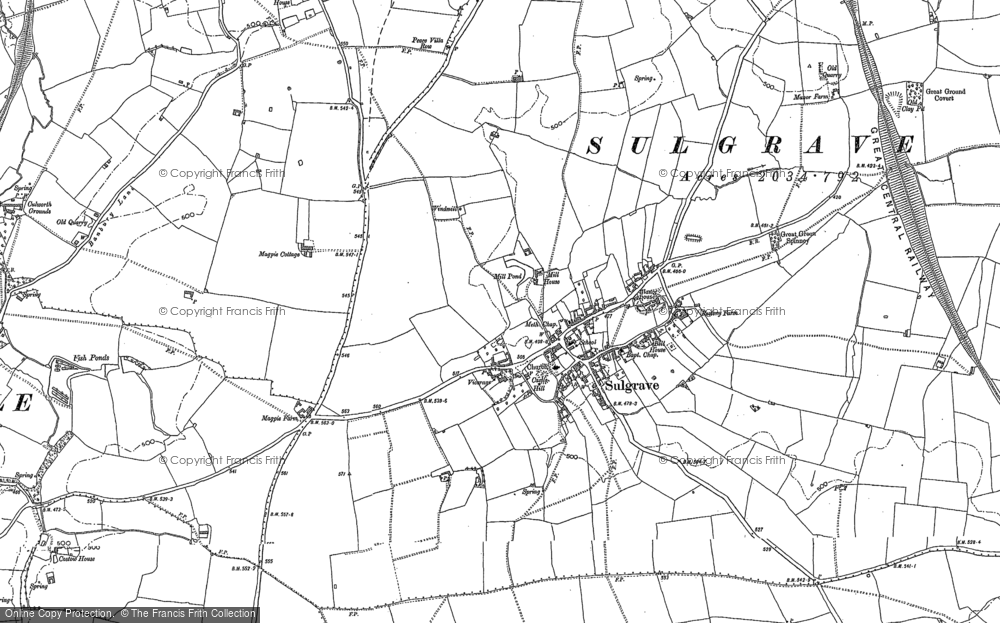 Old Map of Historic Map covering Barrow Hill in 1883