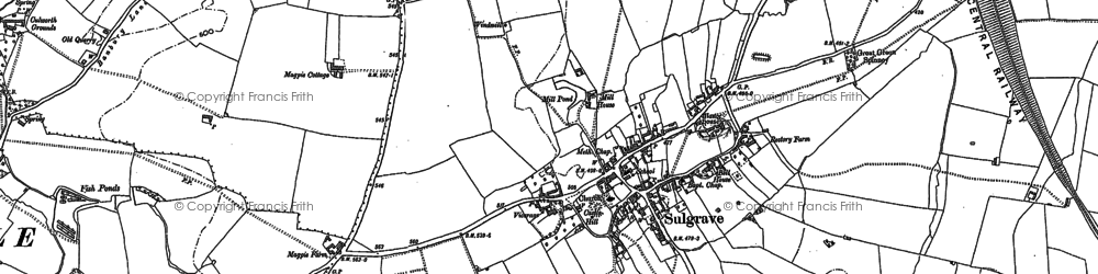Old map of Sulgrave in 1883