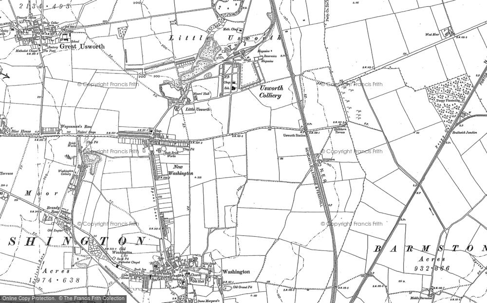 Old Map of Historic Map covering Barmston in 1895