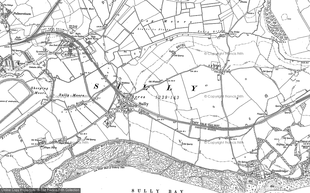 Old Map of Sully, 1915 in 1915
