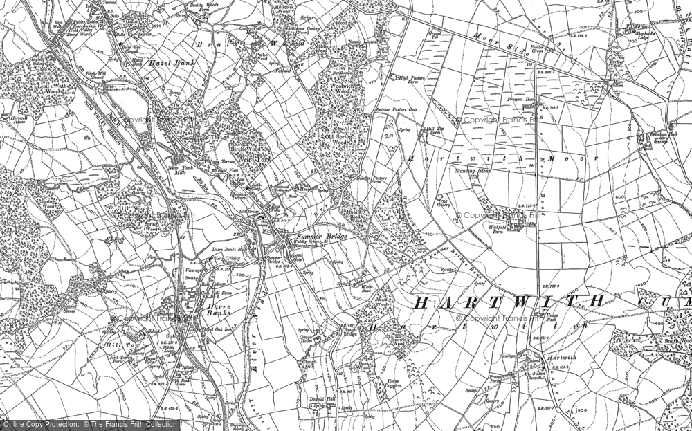 Old Map of Summerbridge, 1907 in 1907