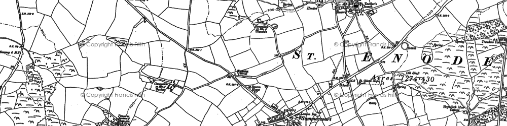 Old map of Benallack in 1879