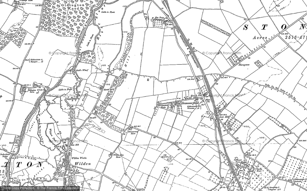 Old Map of Summerfield, 1883 - 1901 in 1883