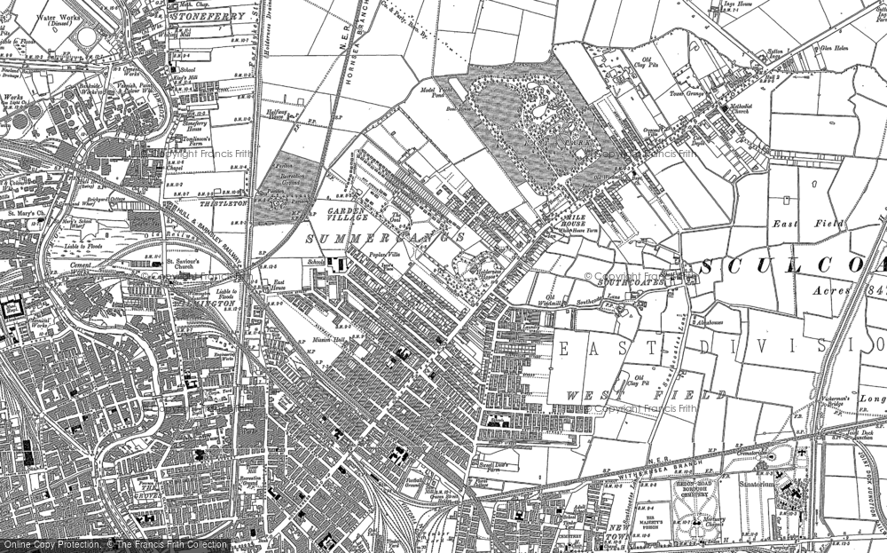 Old Map of Summergangs, 1890 - 1908 in 1890