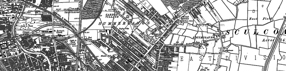 Old map of Summergangs in 1890