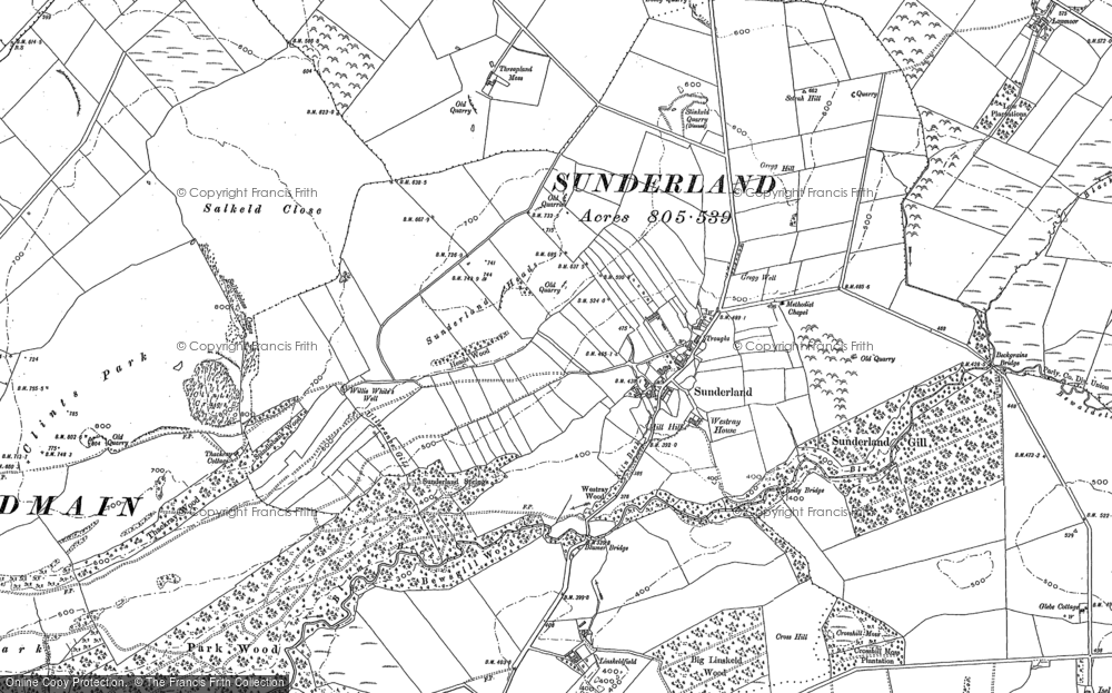 Old Map of Sunderland, 1898 - 1899 in 1898