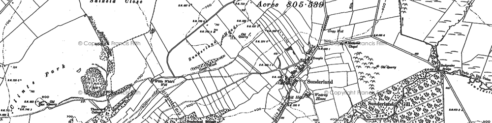 Old map of Sunderland in 1898