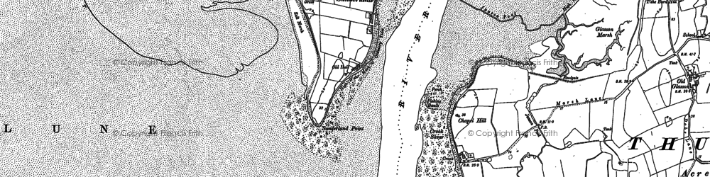 Old map of Sunderland Point in 1910