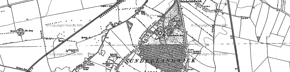 Old map of Sunderlandwick Hall in 1890