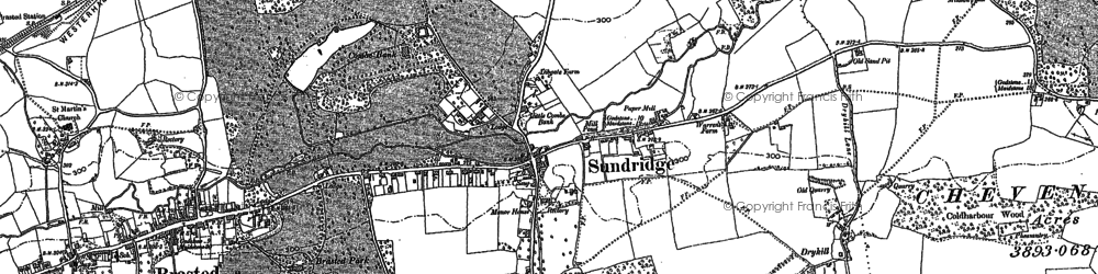 Old map of Sundridge in 1907