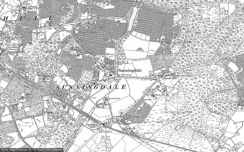 Old Map of Historic Map covering Broomhall in 1898