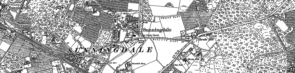 Old map of Tittenhurst in 1898