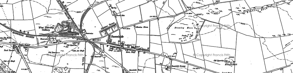 Old map of Sunniside in 1895