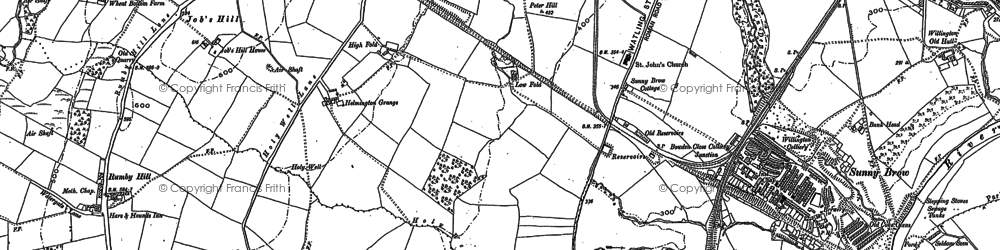 Old map of Sunny Brow in 1896