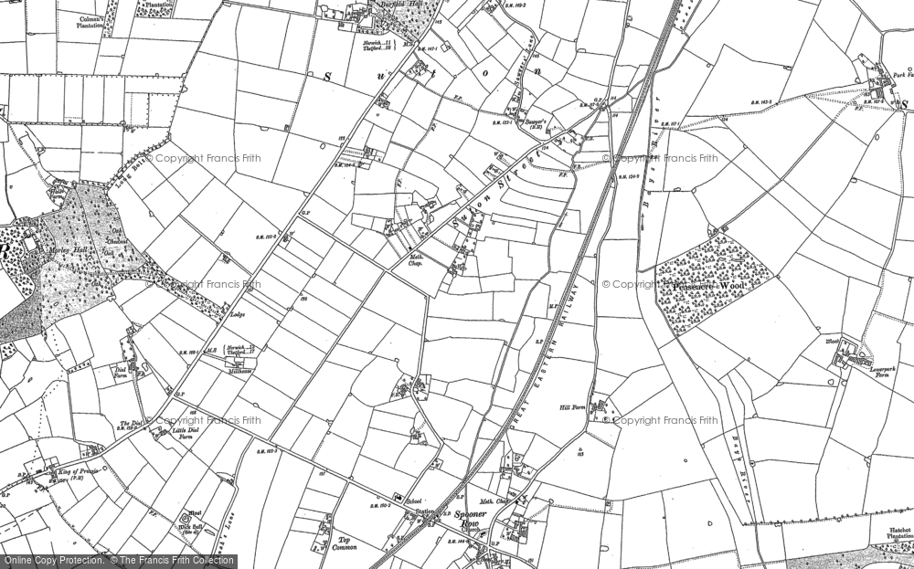 Old Map of Suton, 1882 in 1882
