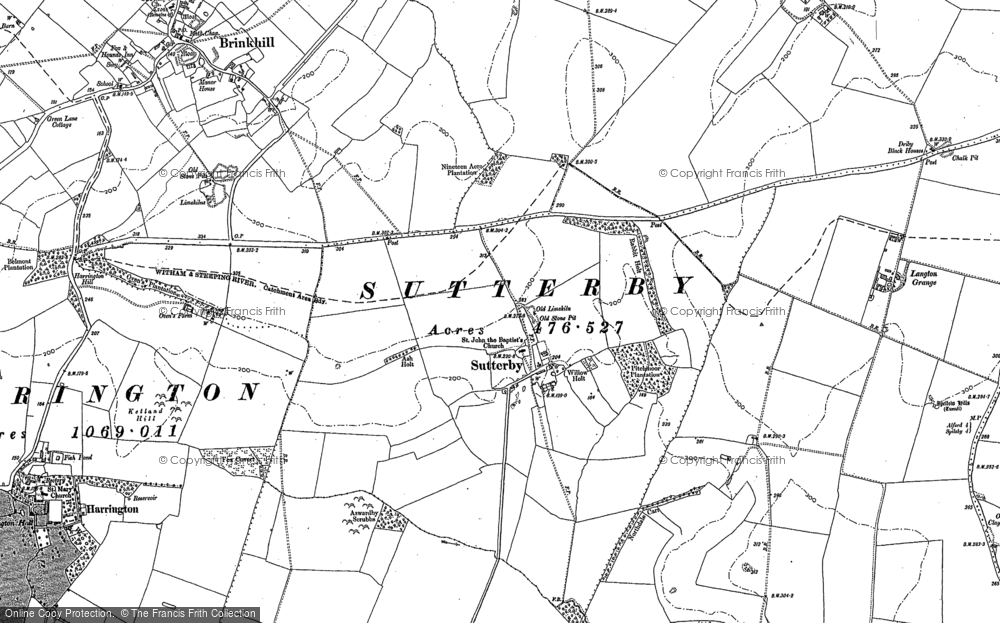 Old Map of Sutterby, 1887 in 1887