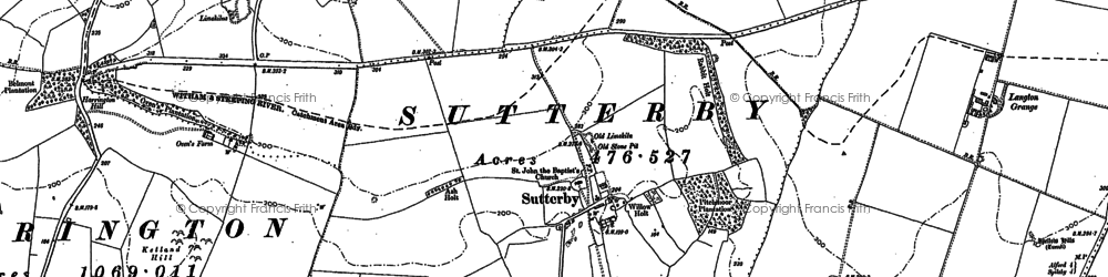 Old map of Sutterby in 1887