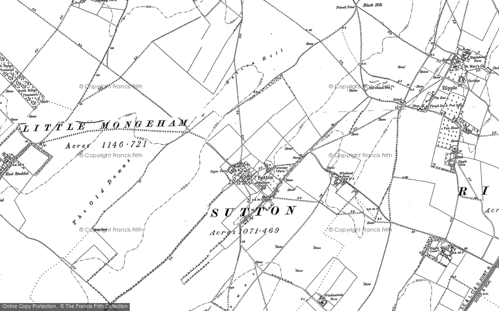 Old Map of Sutton, 1872 - 1897 in 1872