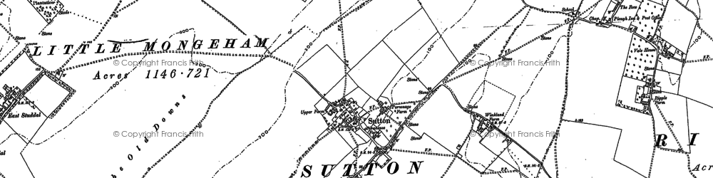 Old map of Sutton in 1872