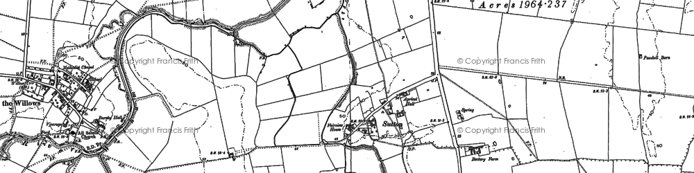 Old map of Sutton in 1886