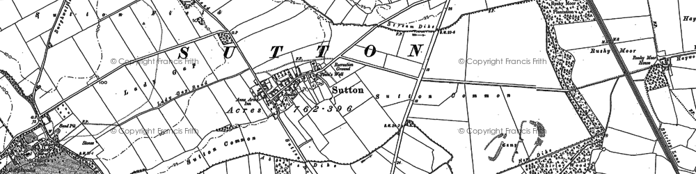Old map of Sutton in 1891