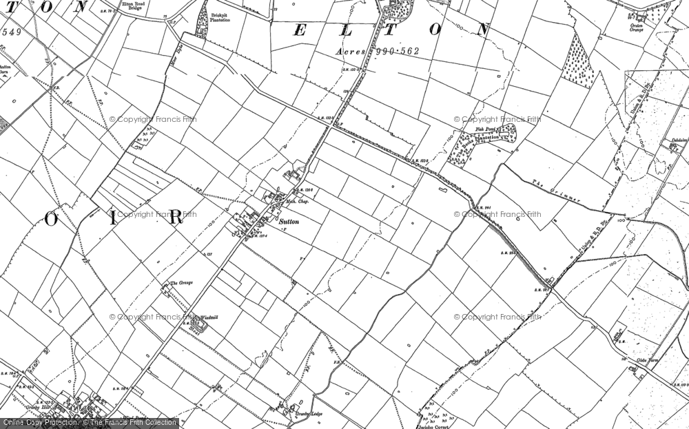 Old Map of Sutton, 1899 in 1899