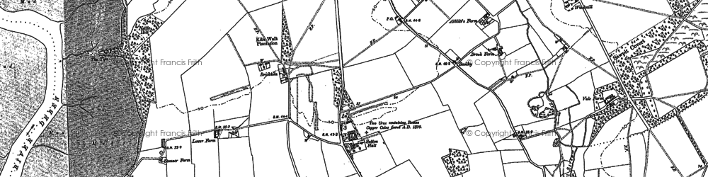 Old map of Broxtead Ho in 1902