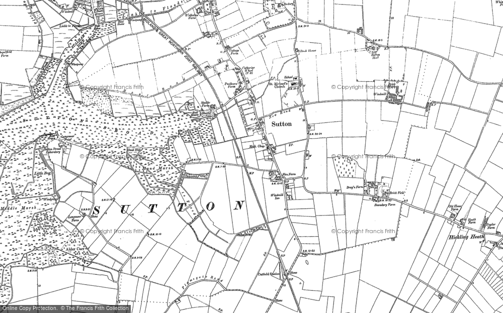 Old Map of Sutton, 1905 in 1905