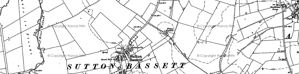 Old map of Sutton Bassett in 1899