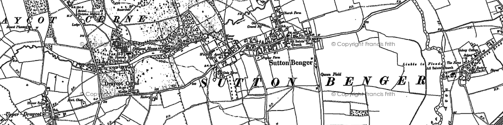 Old map of Sutton Benger in 1899
