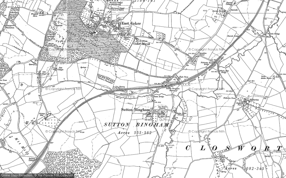 Old Map of Sutton Bingham, 1886 - 1901 in 1886