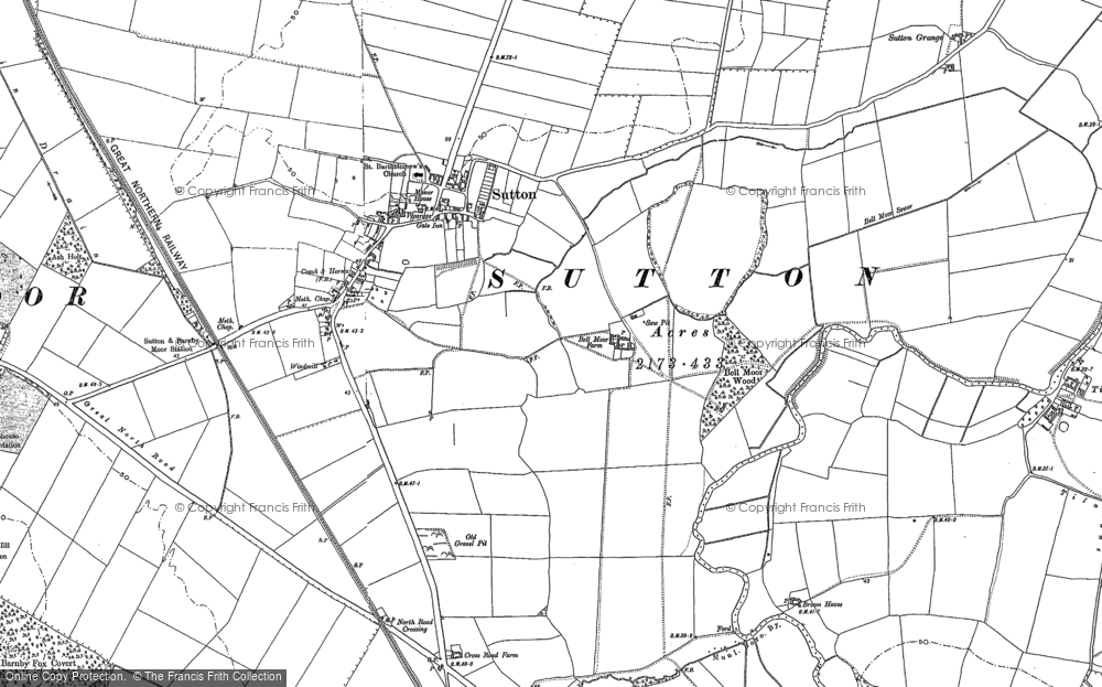 Old Map of Sutton Cum Lound, 1885 in 1885