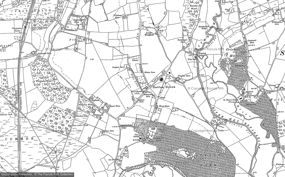 Old Map of Sutton Green, 1895 in 1895