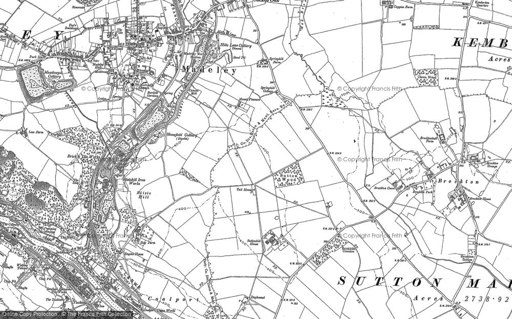 Old Map of Historic Map covering Tweedale in 1882