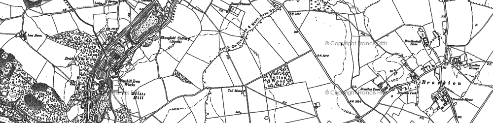 Old map of Sutton Hill in 1882