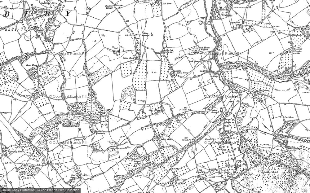 Old Map of Historic Map covering Nineveh in 1902