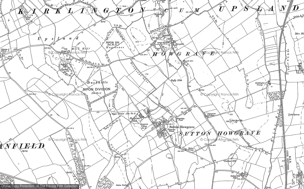 Old Map of Sutton Howgrave, 1890 - 1891 in 1890