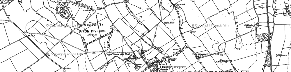 Old map of Sutton Howgrave in 1890