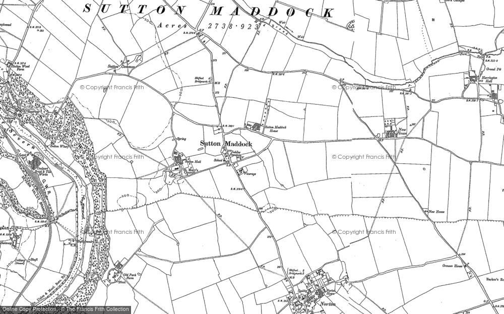 Old Map of Sutton Maddock, 1881 - 1882 in 1881