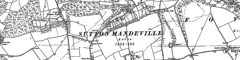Old map of Sutton Mandeville in 1899