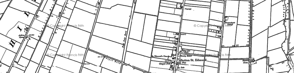 Old map of Sutton St Edmund in 1900