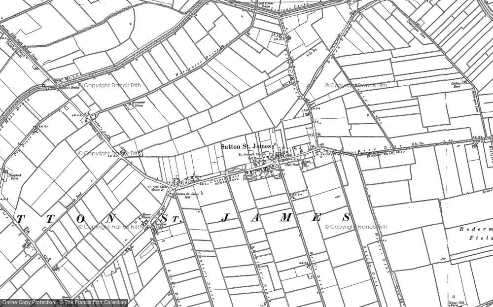 Old Map of Historic Map covering Manor Hill Corner in 1887