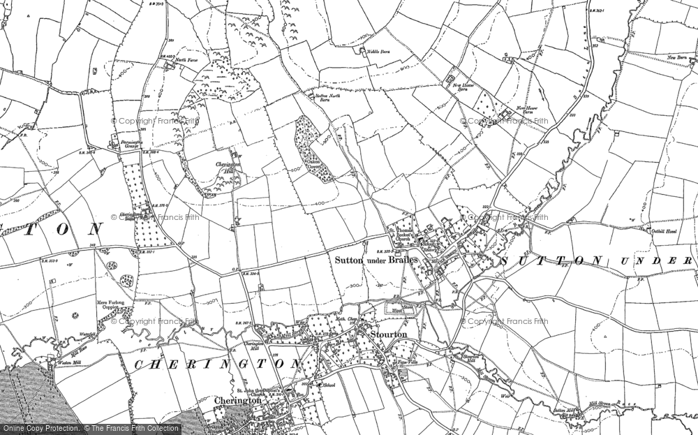 Old Map of Sutton-under-Brailes, 1904 in 1904