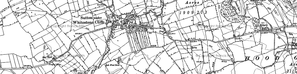 Old map of Sutton-under-Whitestonecliffe in 1891