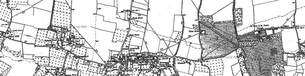 Old map of Five Wents in 1896