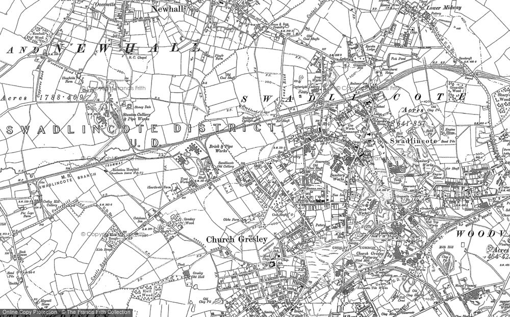 Old Map of Swadlincote, 1900 in 1900
